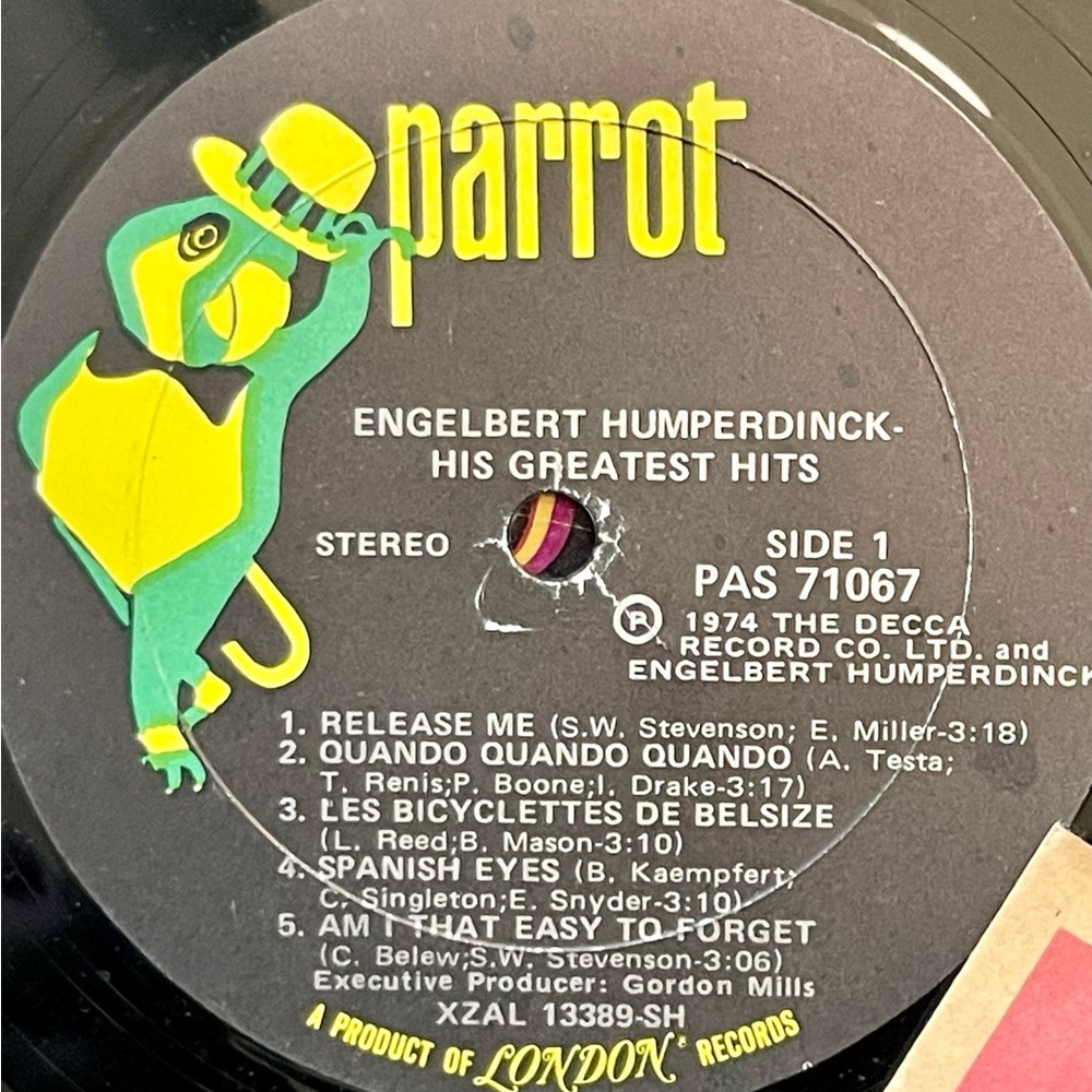 1974 Engelbert Humperdinck Greatest Hits Vinyl Record View 5